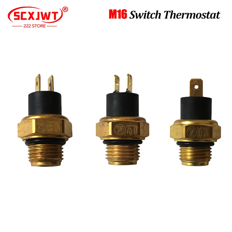 

Переключатель вентилятора радиатора для мотоцикла M16 65 ℃ 75 °C 80 ° C для деталей двигателя датчик воды 2/4 ход
