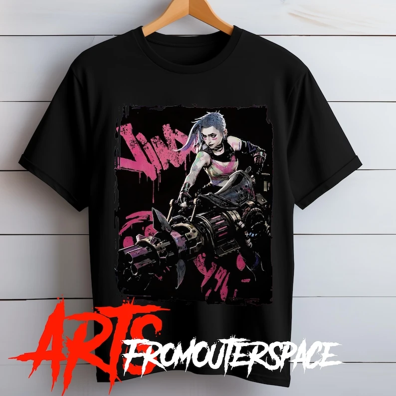 Unisex Gaming shirt Jinx / Softstyle Tshirt / Anime shirt / Arcane /