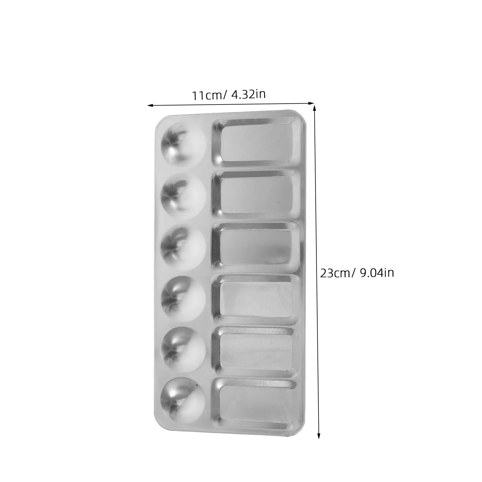2Pcs Drawing Paint Trays Stainless Steel Color Mixing Plates Corrosion Resistant Art Supplies for Students Professionals Studio