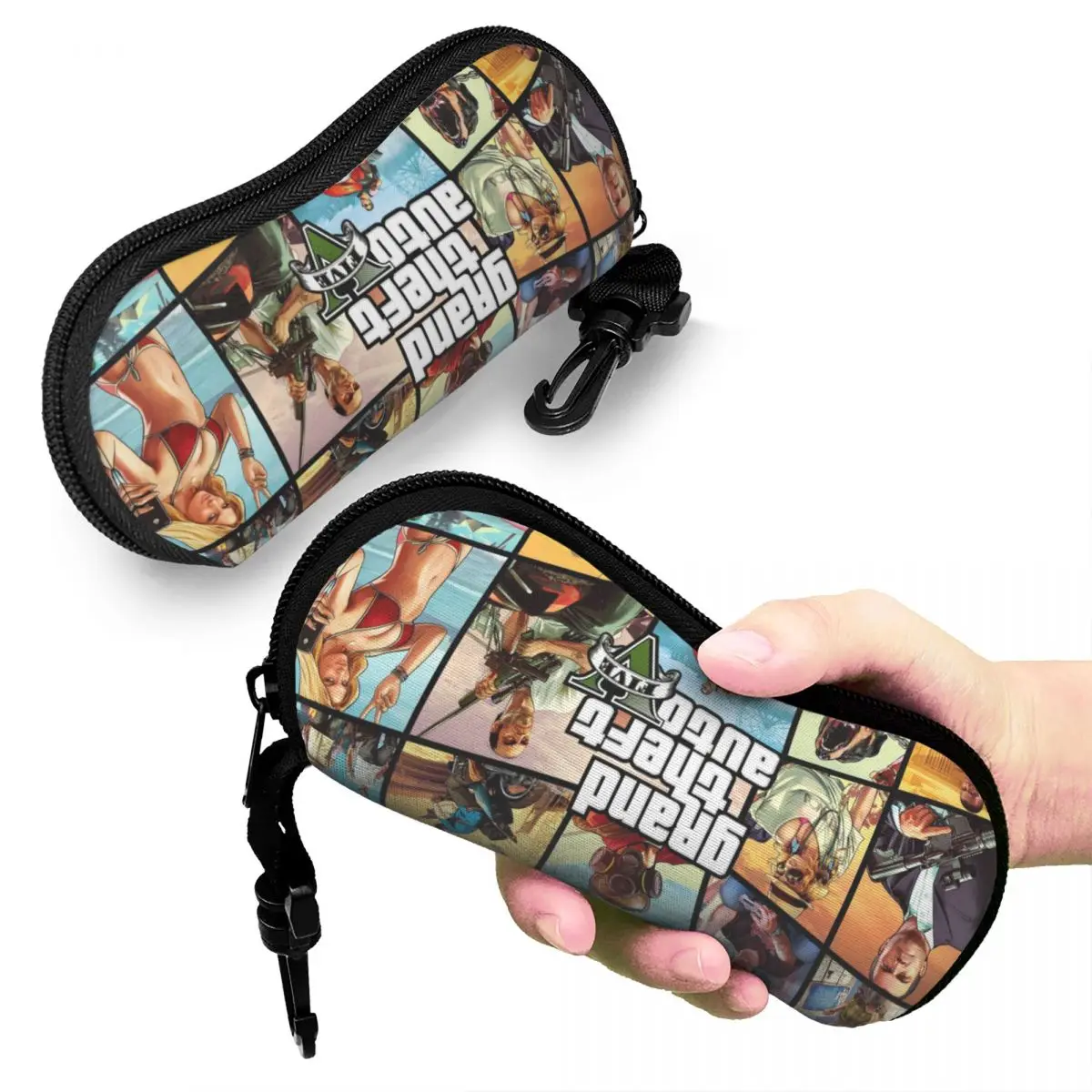 GTA 5 Video Game Eyeglass Glasses Case Women Men Soft Grand Theft Auto Sunglasses Protective Bag