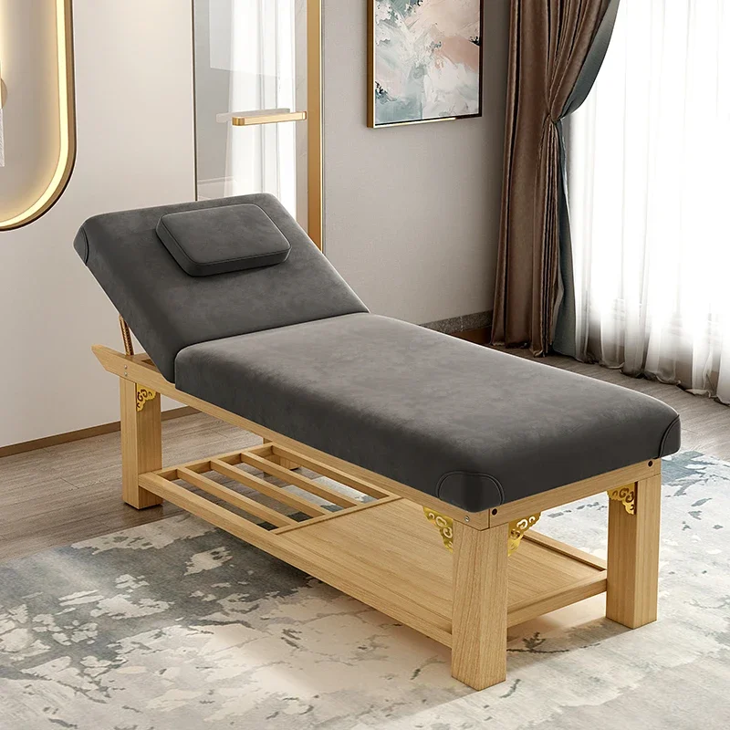 Wooden Placement Speciality Massage Table Modern Lounge Beauty Tattoo Massage Bed Adjust Comfort Camilla Masaje Beauty Furniture