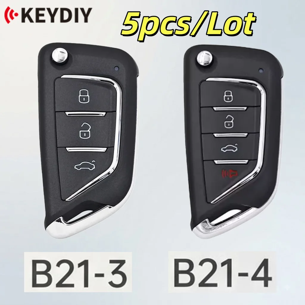5pcs/ Lot KEYDIY B21-3/4 B Series 3 or 4 Button Universal KD Remote Control Auto Car Key for KD900+ URG200 Mini Programmer Tools