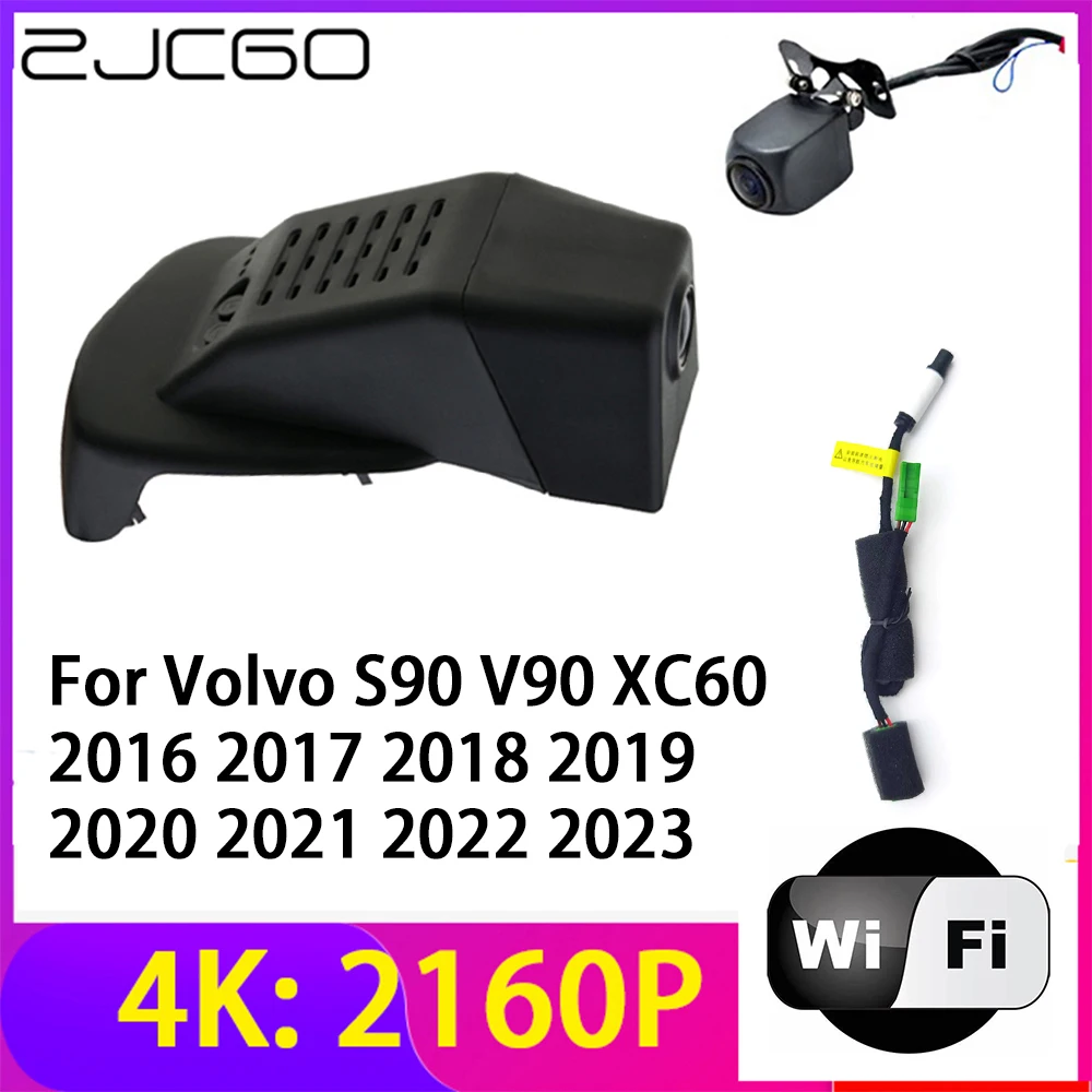 

ZJCGO 4K 2160P Dash Cam DVR Camera Recorder Wifi Night Vision for Volvo S90 V90 XC60 2016 2017 2018 2019 2020 2021 2022 2023