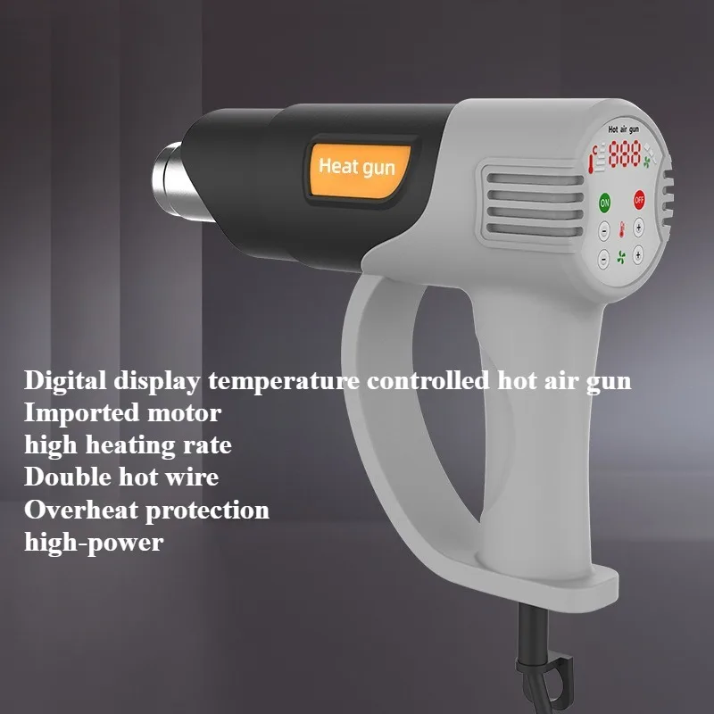 

Digital Display Temperature Control Hot Air Gun Film Temperature Control Hot Air Drying Gun Car Film Hot Air Gun