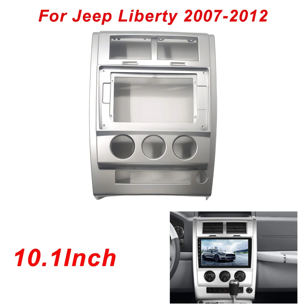 

10,1-дюймовая автомобильная панель радиоприемника для Jeep Liberty 2007-2012, комплект приборной панели, установка лицевой панели консоли, GPS-адаптер, накладка, накладка