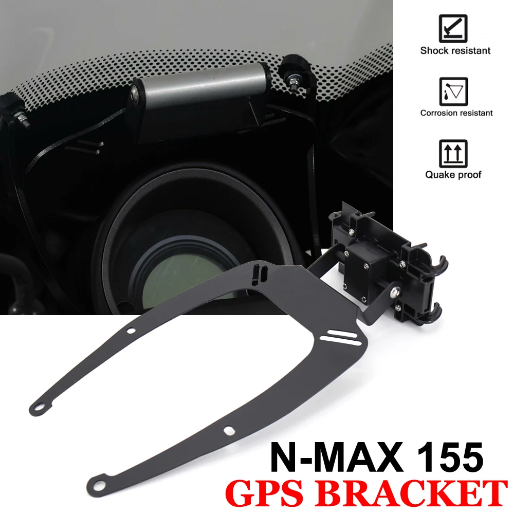 

FOR YAMAHA NMAX155 NMAX125 N-MAX NMAX 155 125 2015-2020 Motorcycle GPS Navigation GPS Plate Bracket Adapt Holder SMART PHONE