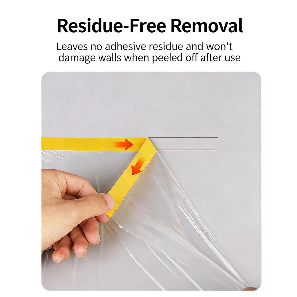 20M Furniture Dustproof Protection Film 55/110cm Self-Adhesive Masking Film Car Repair Masking Film Decor Wall Paint Cover