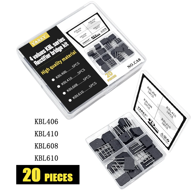 5PCS KBL410 KBL-410 4A 1000V Single Phases Diode bridge rectifier KBL406 KBL610 KBL608 KBL06 KBL10 KBL606