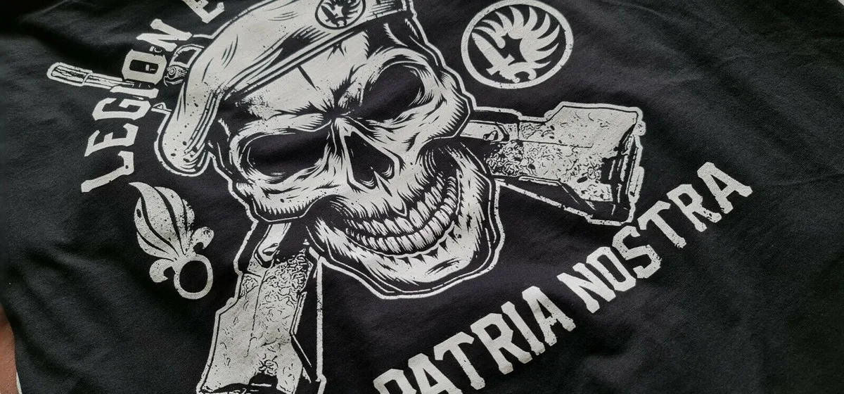 

Legion Foreigner Skull Военная мужская футболка France Legio Patria Nostra Рубашка с коротким рукавом Футболка из 100% хлопка