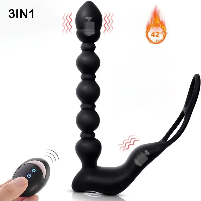 wireless-remote-penis-cock-ring-anal-butt-plug-vibrator-vibrating-dildo-prostate-massager-adult-sex-toys-for-men-women-couple