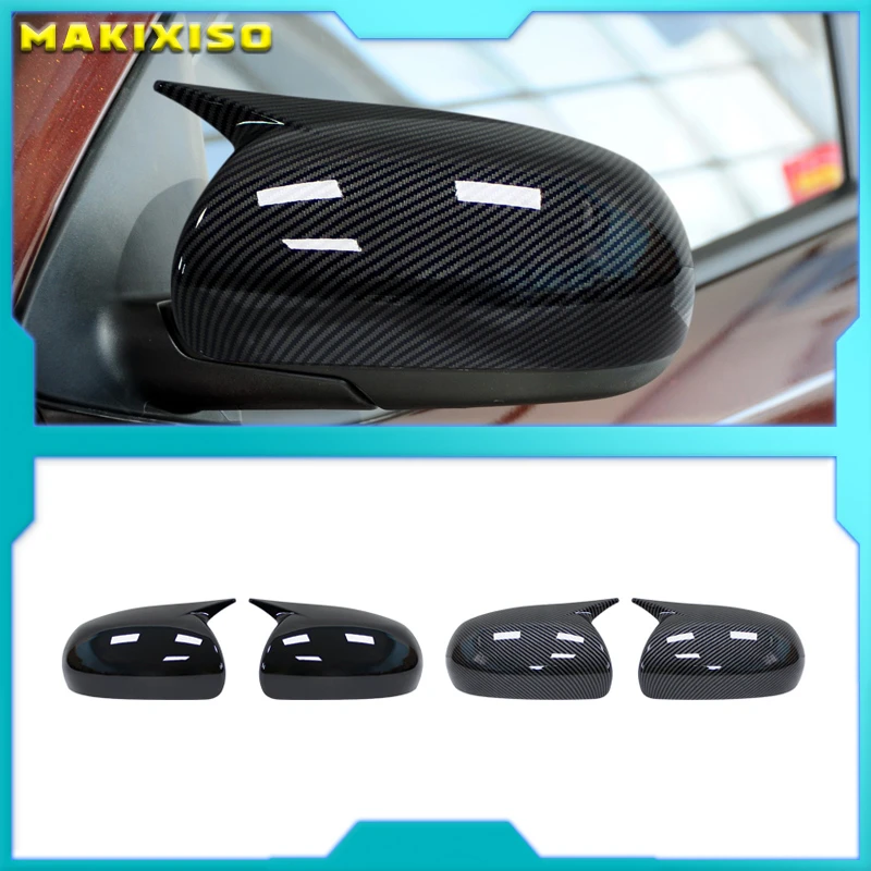 Carbon Fiber Car Exterior Body Side Door Rearview Mirror Cover Cap Shell Housing Sticker Trim For KIA K3 Cerato Forte 2009-2017