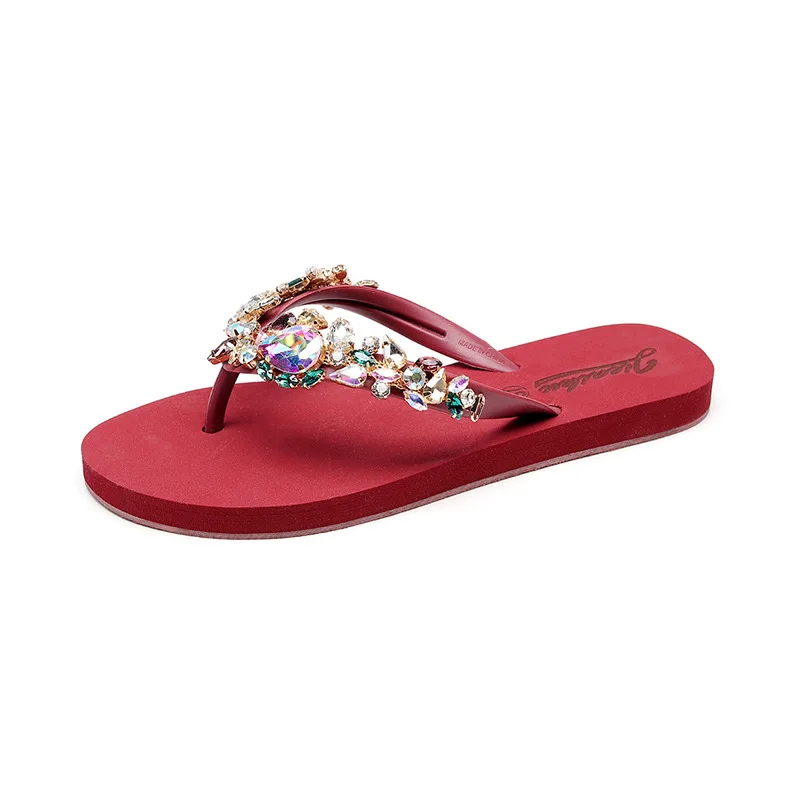 Glitter Slides scarpe basse pantofole da donna zoccoli estivi donna Pantofle infradito in gomma Low Jelly Beach 2024 Hawaiian