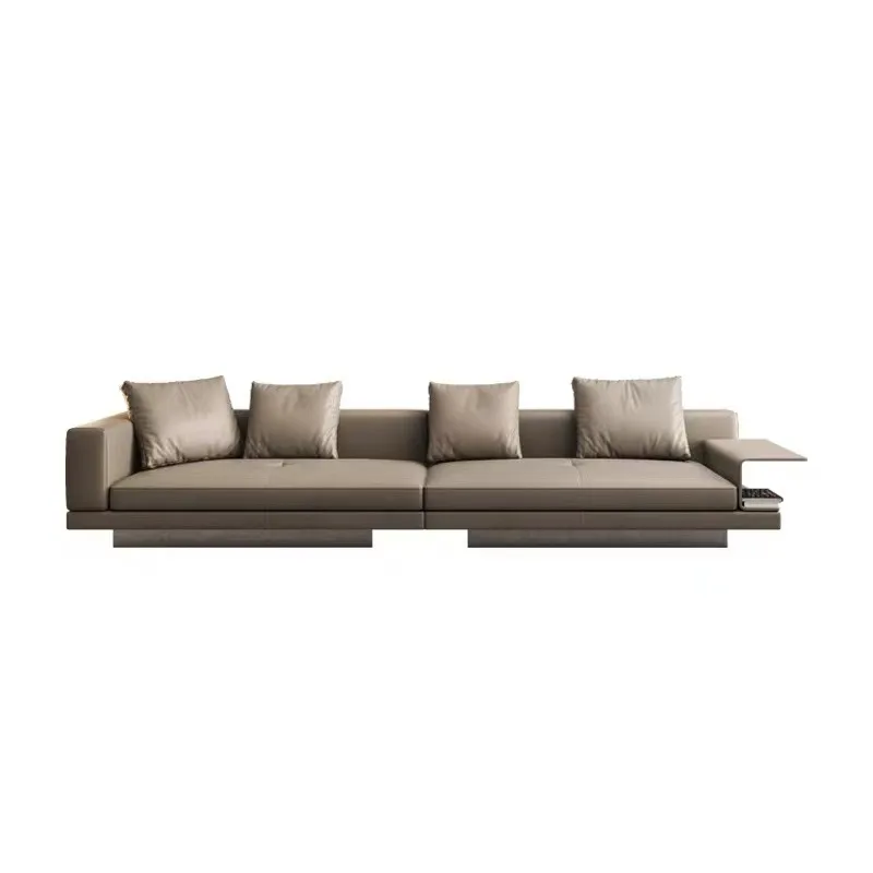 

Italian leather sofa designer Connery living room top layer cowhide down leather art sofa