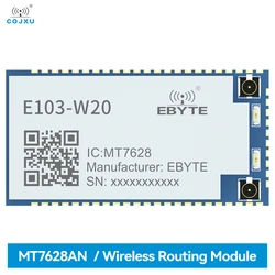 MT7628AN Serieller Port zum WLAN-Wireless-Routing-Modul COJXU E103-W20(7628) unterstützt Openwrt IPEX SPI UART kleines SMD-Modul