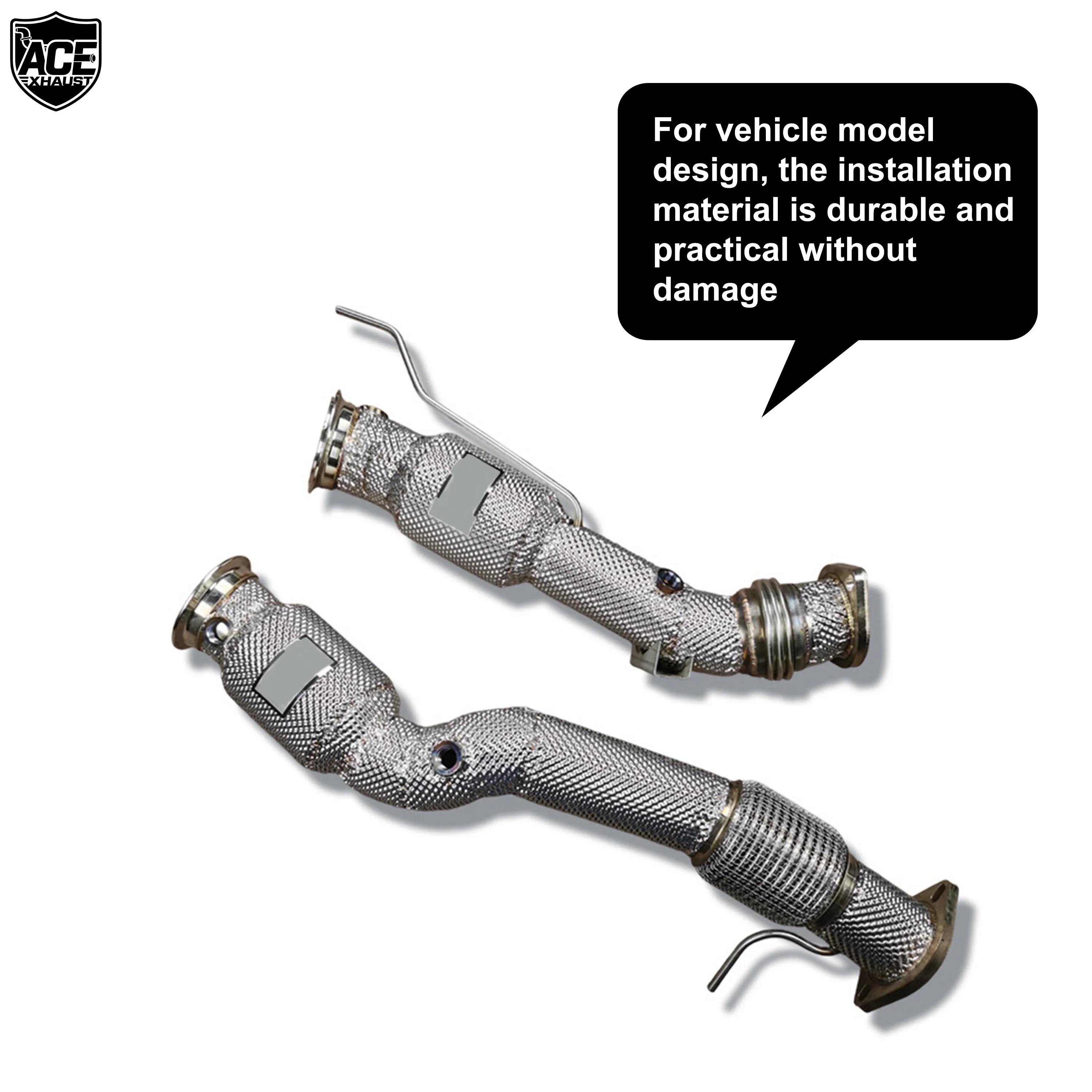 ACE Auspuff-Downpipe für BMW X3M F97 X4M F98 S58 3.0T Hochleistungs-Auspuffrohr mit Hitzeschild SUS304 Auspuffanlage mit OPF – Detail 7