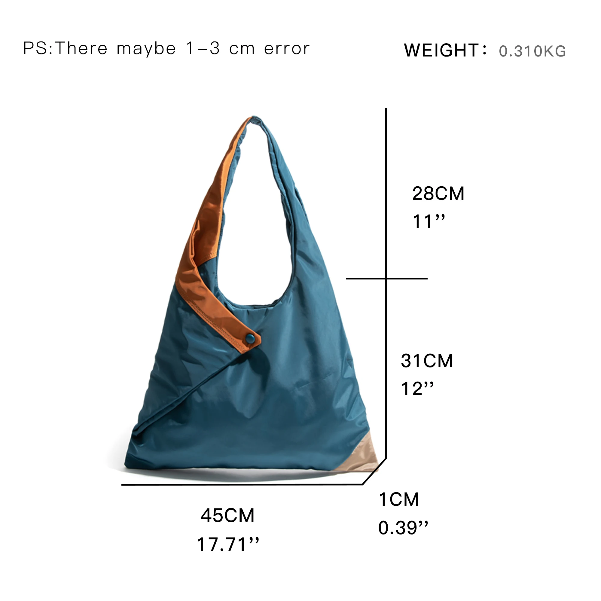 Imagem -02 - Mabula-big Triangle Shape Shoulder Bolsa para Mulheres Dobrável Nylon Casual Viagem Hobo Purse Design Exclusivo Bolsa de Mercearia Marca