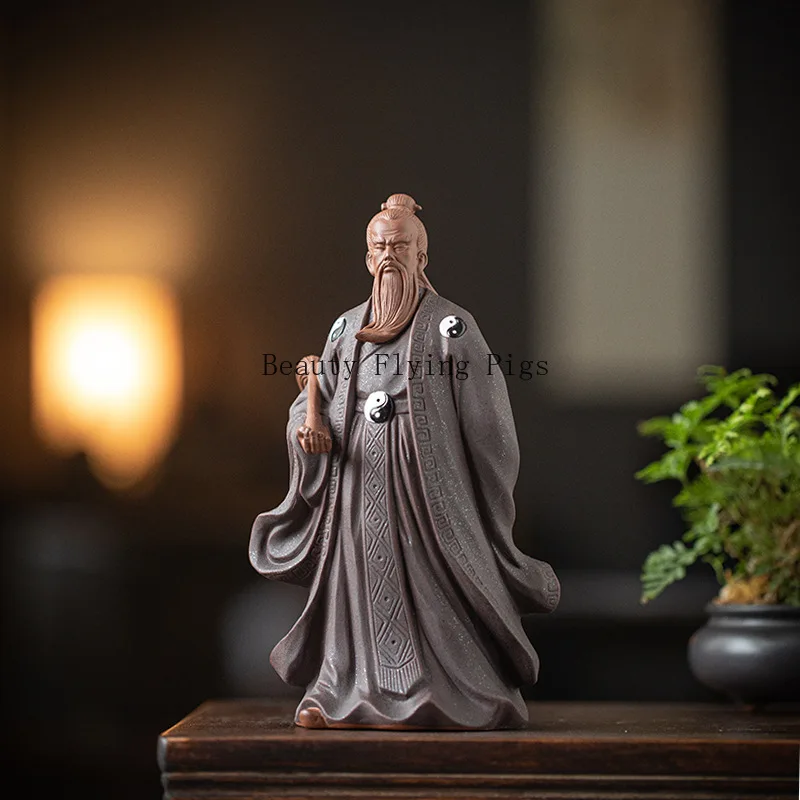 1 Chinese Zen Zisha Craft Zhang Sanfeng Character Decoration Ornament Home Statues Crafts