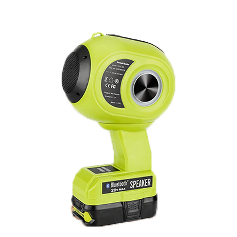 

Portable Wireless Bluetooth Speaker Compatible with For Makita/Milwaukee/DeWalt/Ryobi 18V/20V Battery with AUX/TF/USB Input Port