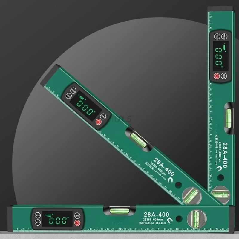 Strumenti per la lavorazione del legno Display digitale ad alta precisione Inclinometro digitale in lega di alluminio Livello magnetico con calibrazione automatica