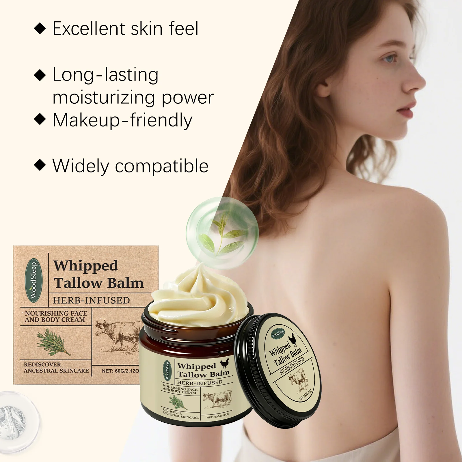 

Soothing Moisturizer Improve Elasticity Hydrating Softening Glow Stabilizing Brightening Dry Skin Repair Beef Tallow Body Lotion
