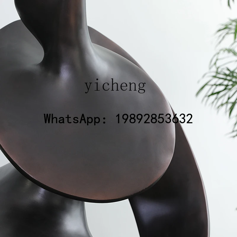 BJJ   creative modern simple large floor ornament abstract  commercial sculpture Nordic decoration