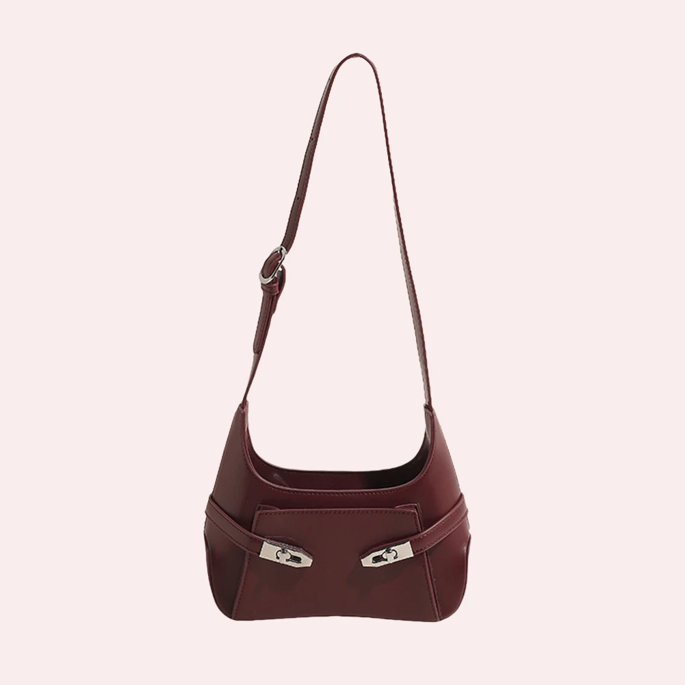 

Crescent Shoulder Bag PU Leather Hobo Bag Trendy Crossbody Bag Satchel Purse with Adjustable Strap for Women