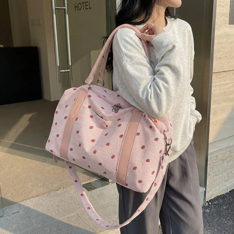 Portable One Shoulder Large Capacity Tie Rod Can Be Set Crossbody Travel Bag Luggage Bag Short Distance Sports Bag Storage