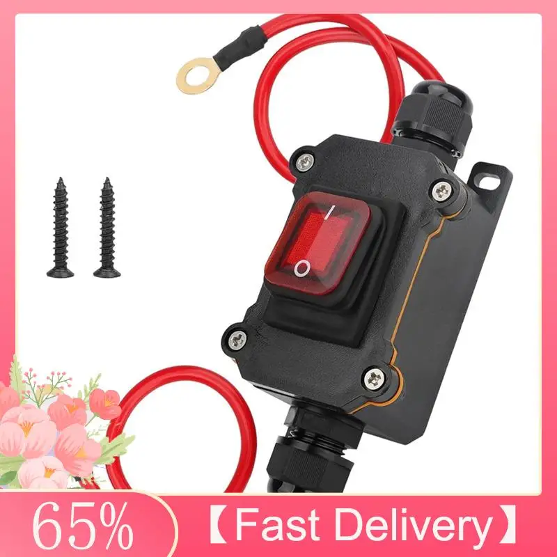 ~Latest Model Inline Power Switch DC12-24V DPST On Off Toggle Switch For Outdoor Electrical Appliances With Red Light & 10 AWG C