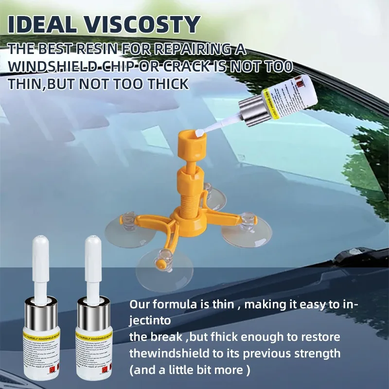 Windshield Repair Kit Scratche Quick Fix Car Styling Cracked Glass Windscreen Resin Sealer DIY Auto Window Screen Polishing Tool