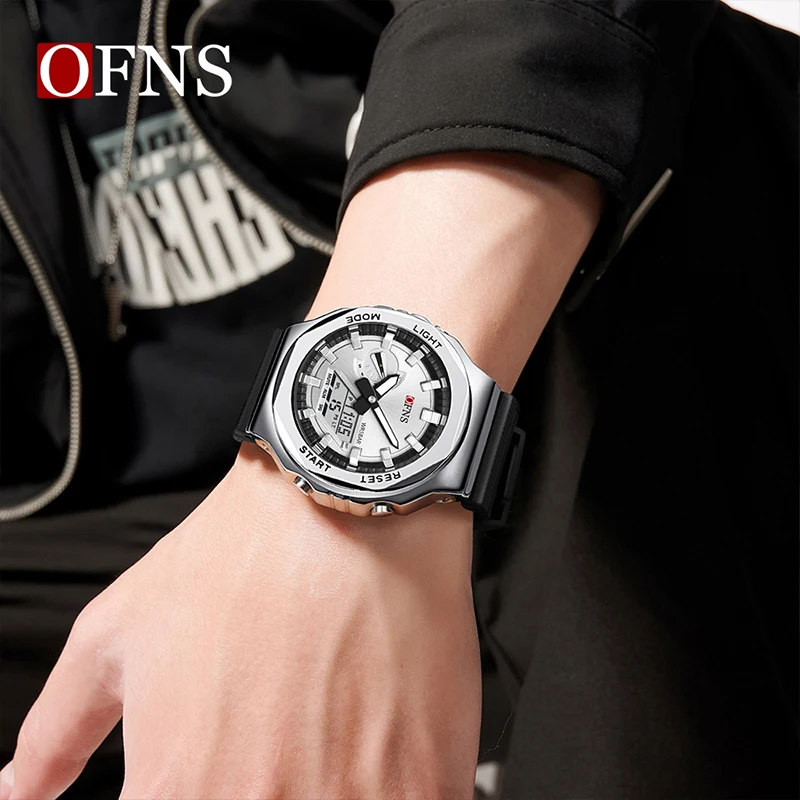 OFNS Top Brand G Style Digital Watches Men Chronograph Sports Clock Date Week Waterproof Countdown Analog Quartz Men Wristwatch