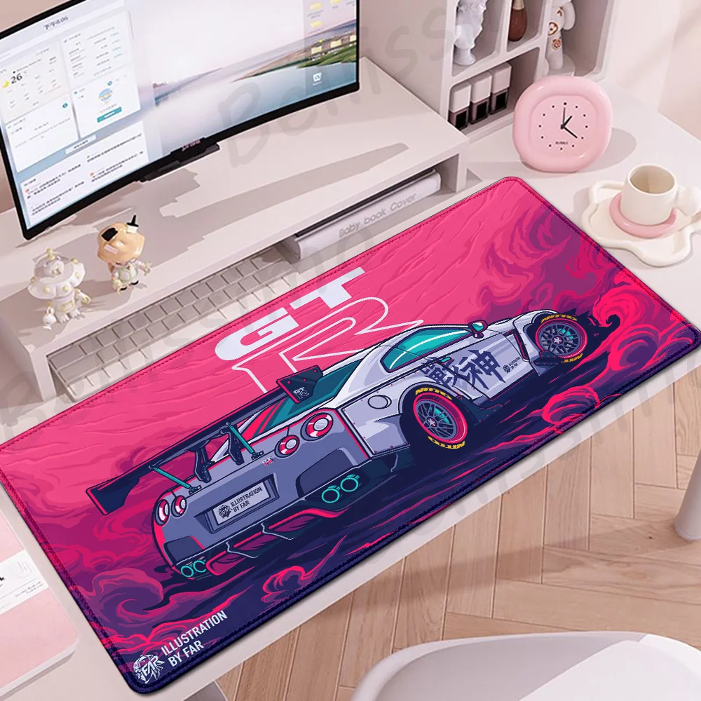 Large Keyboard Mousepad Racing Cars Mouse Pad Xxl Non-Slip Gaming Accessories Laptop Very Cool Desk Mat 90*40CM Pc Cabinet Pads