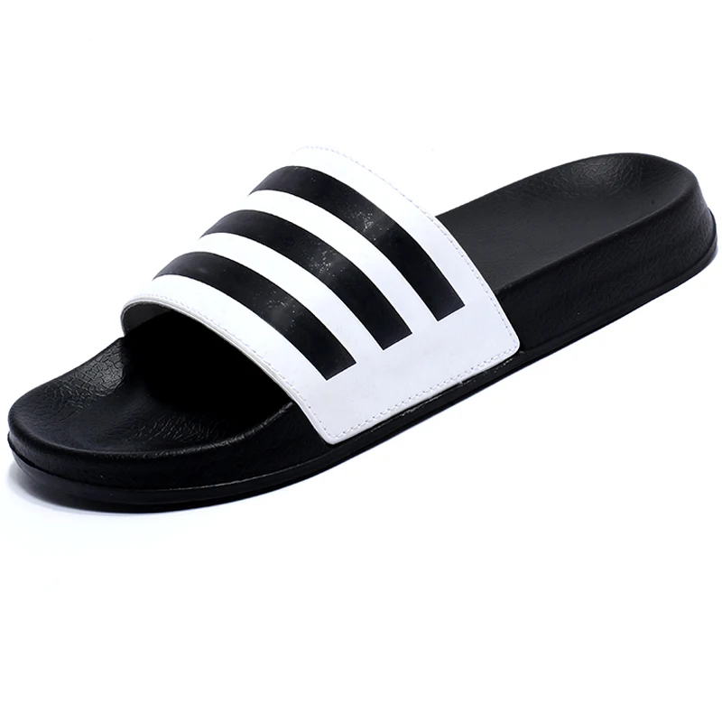 Brand Men Slippers Shoes Non-slip Fashion Sandals Rubber Flat Slides Size 45 Outdoor Summer Water Shoes Mens Beach Slippers 2024