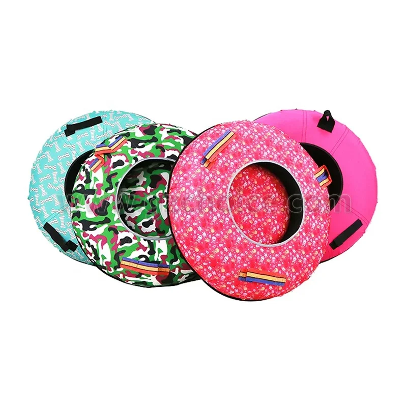 Good Quality Heavy Duty Inflatable Snow Tube With Rubber For Kids And Adult Winter Sport For Summer Winter