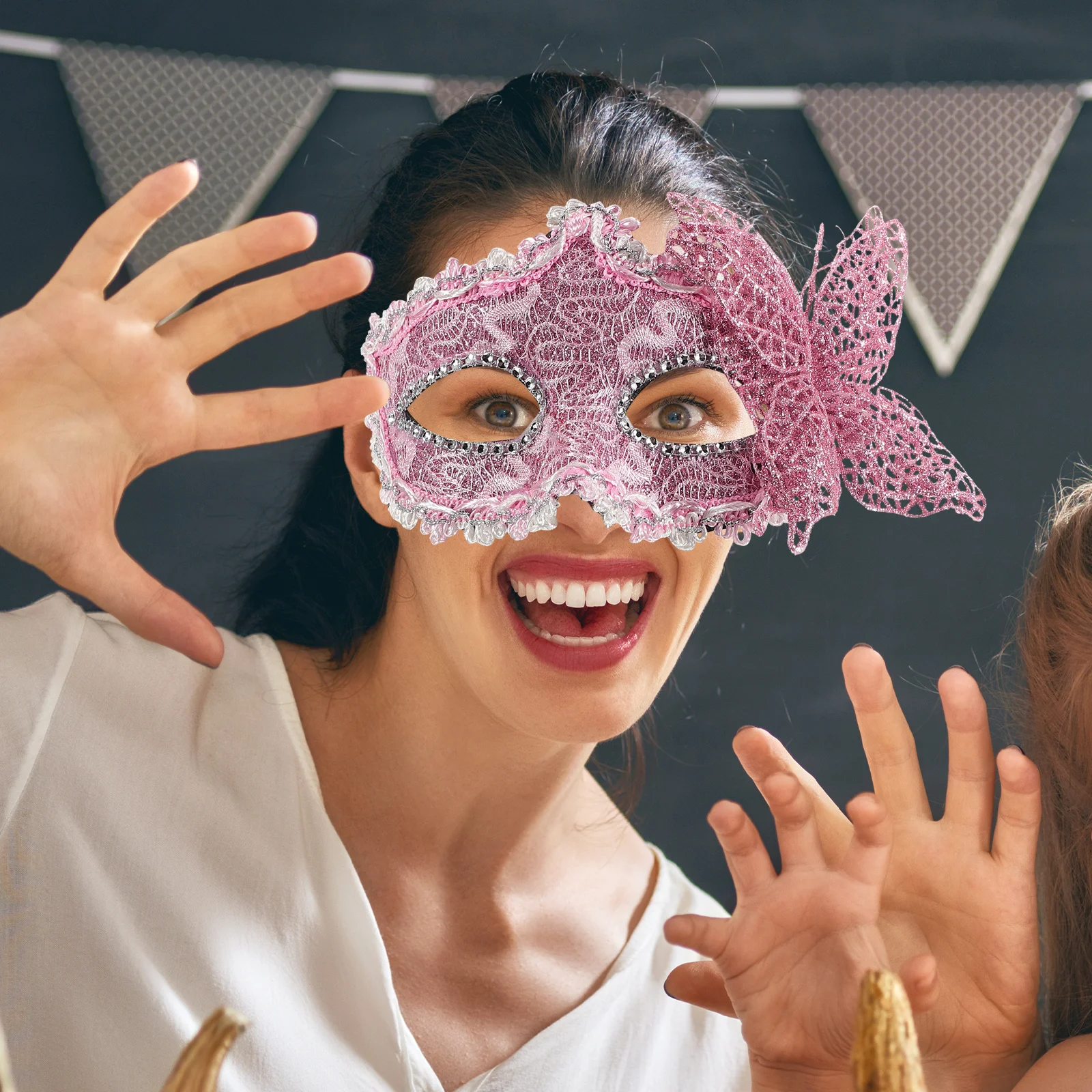 

Eye Mask Halloween Butterfly Handheld Fancy Dress Cosplay Costume Accessory Prom Masquerade for Women The
