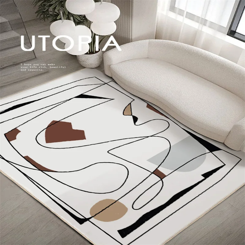 Nordic Imitation Cashmere Carpets Ins Style Decoration Bedroom Carpet Living Room Sofa Coffee Table Rug Simplicity Bathroom Rugs