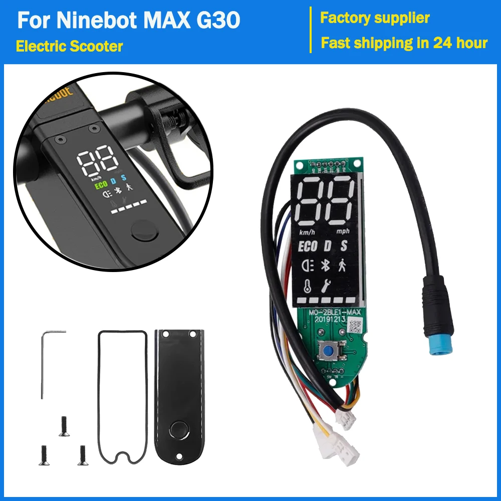 Circuit Board Dashboard for Ninebot MAX G30 Kickscooter Electric Scooter Dash Board Display Panel with Screen Cover Spare Parts