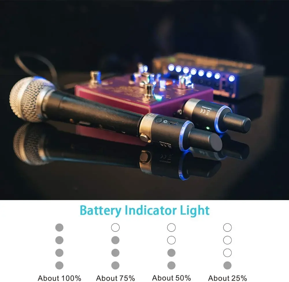 MW-1 5,8 ГГц Беспроводная микрофонная система, перезаряжаемый беспроводной приемник-передатчик для динамического микрофона
