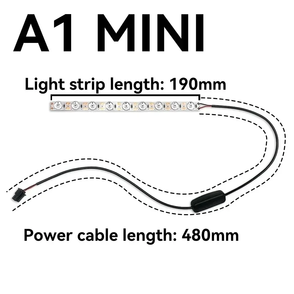 Mini tira de luces Led para impresora 3D, accesorio Super brillante, resistente a altas temperaturas, para laboratorio de bambú A1