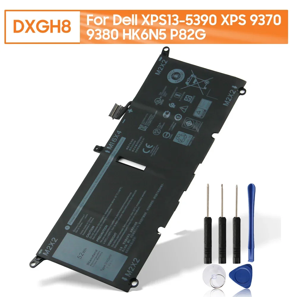 

Rechargable Battery 52Wh DXGH8 For Dell XPS13-5390 XPS 9370 9380 HK6N5 P82G Replacement Battery