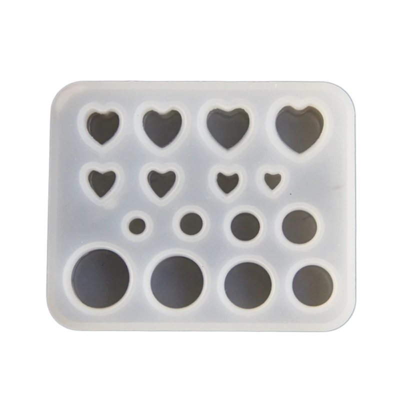 E0BF Jewelry Molds Round Heart Shaped Ear Expander Moulds Perfect for DIY Enthusiasts