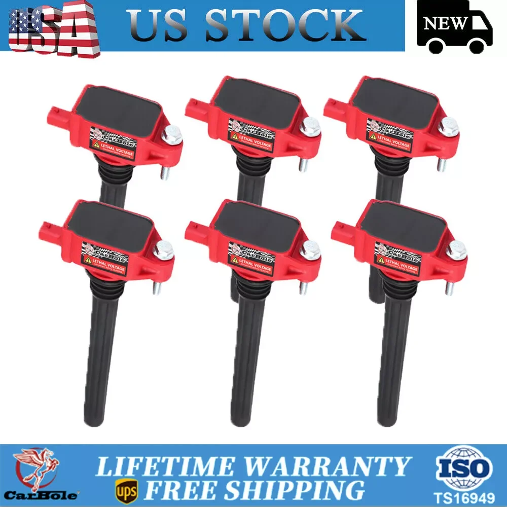 

Carbole 6Pcs Ignition Coils UF-648 For 2011 2012 2013 2014 2015 Jeep Grand Cherokee 3.6L