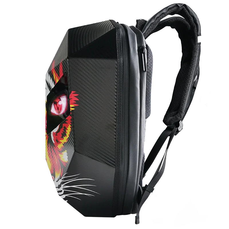 라이더 오토바이 LED 배낭 라이트 블루투스 학교 가방 하드쉘 오토바이 타고 전체 헬멧 배낭 Rugzak