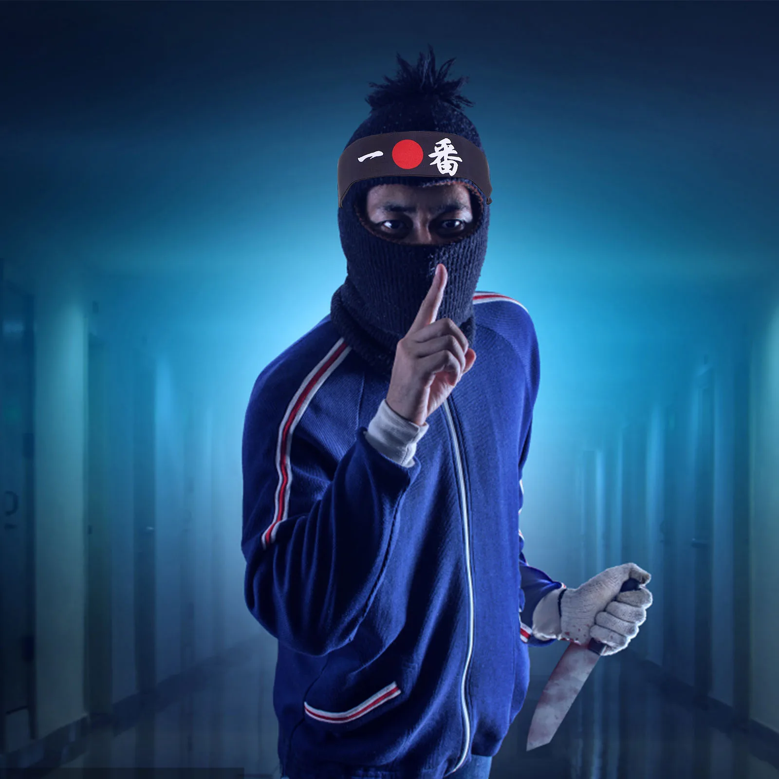 

Japanese Ninja Headband Cotton Chef Supply Turban Reusable Karate Accessory Decorative Breathable Fitness Hair Band