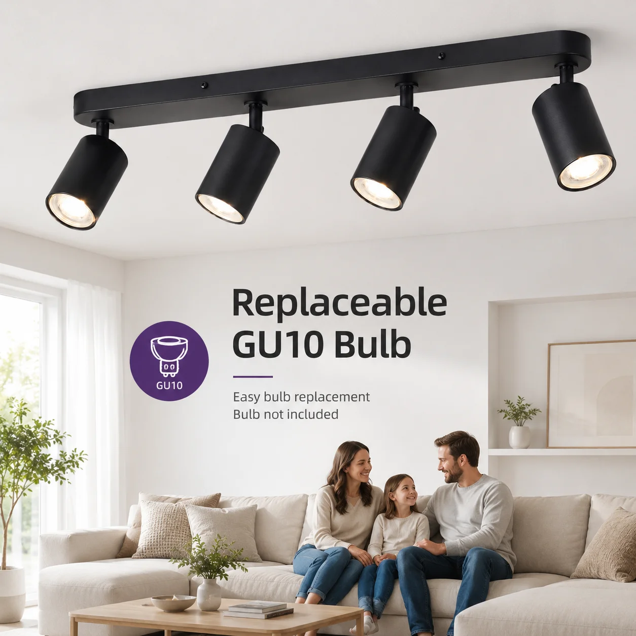 220V LED Spot Lights Home Decoration Ceiling Lights GU10 Adjustation Sport Lighting For Bedroom Kitchen 3 Color Track Lighting