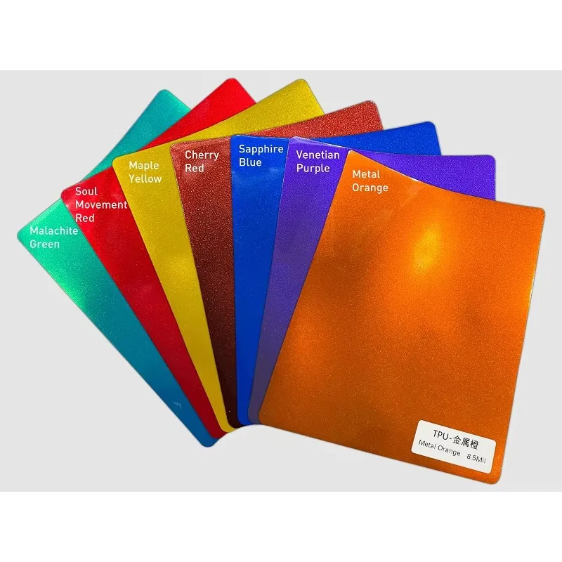 New TPU Color PPF Wrapping Paint Protection Film Color Changing Film Red Orange Blue Green Purple Glossy Car Films  Beauty