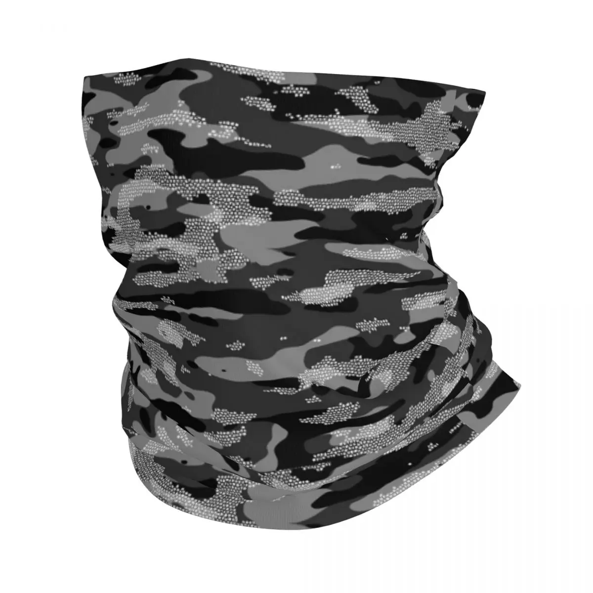 Snow Camo Bandana Neck Cover Printed Multicam Military Wrap Scarf Warm Headwear Hiking for Men Women Adult All Season