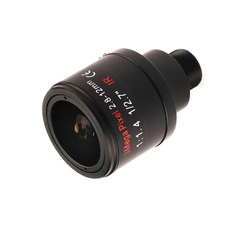 PU'Aimetis 3.0 mégapixels Iris fixe 2.8-12mm M12 objectif MTV Zoom à mise au point manuelle pour caméra CCD de sécurité CCTV 1/3 "et 1/4"