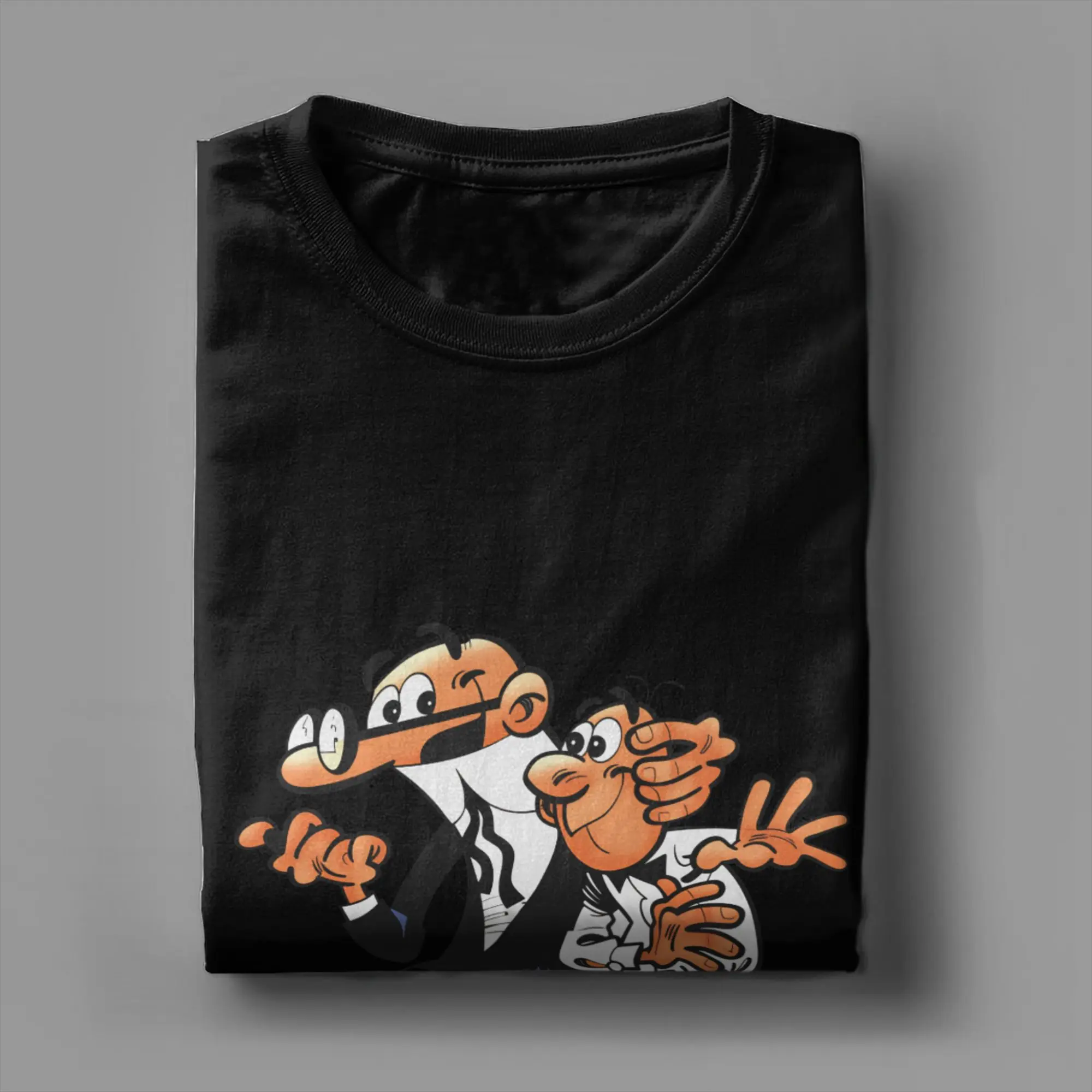 Camiseta Mort & Phil Mortadelo y Filemón, camisetas de algodón para la playa para hombre, camiseta informal Harajuku, camisetas clásicas de manga corta