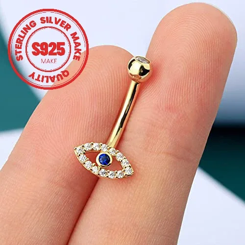 

1Pc S925 Sterling Silver European American Belly Button Ring Navel Nombril Sexy Charm Women 2024 Piercing Body Jewelry gift