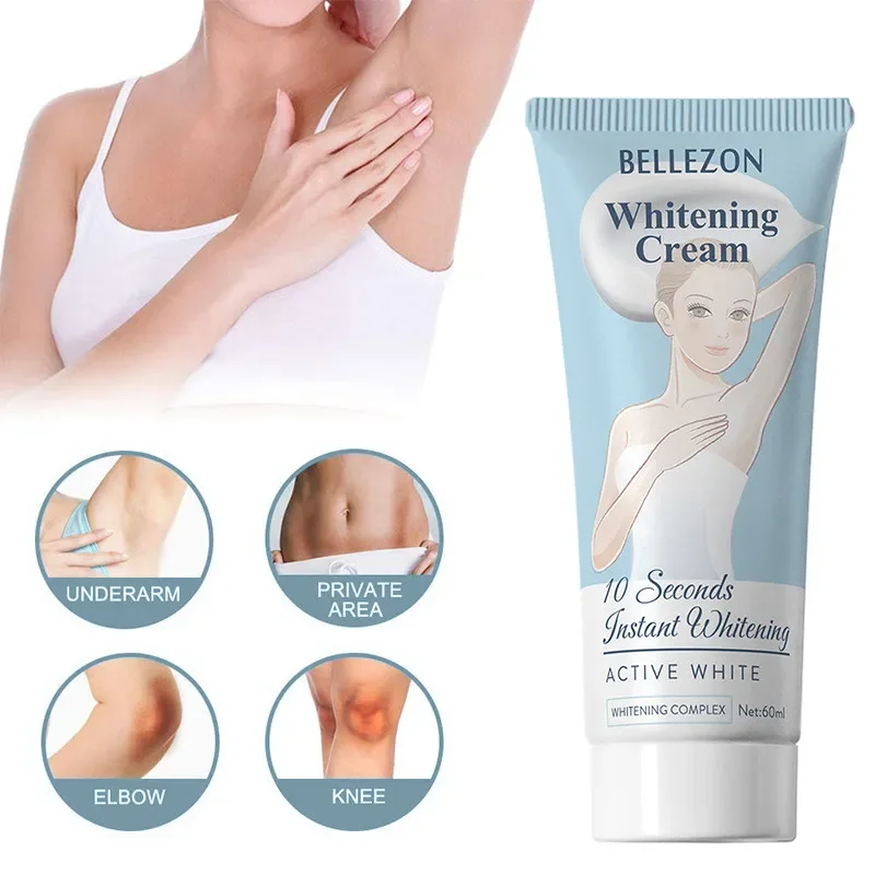 10 Seconds Instant Bellezon Whitening Cream Underarm Armpit Whitening Cream Legs Knees Private Parts Body Whitening Cream 60ml